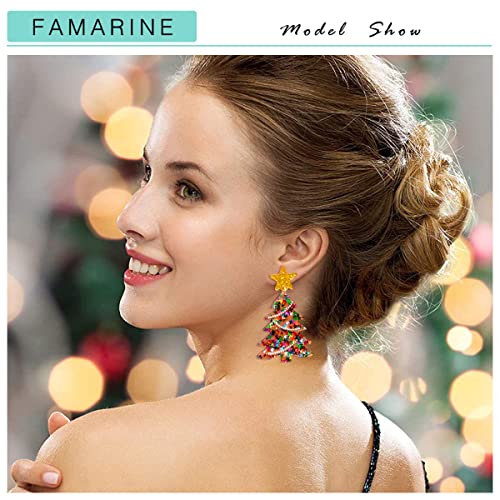 Christmas Tree Earrings for Women Acrylic Drop Earrings Colorful Tree Earrings — view 2