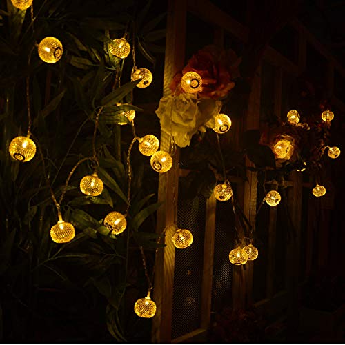 Image of MIRADH 14 Bulb Shape Led Lantern 16ft Long Lantern Fairy Lights Diwali Christmas String Lights Outdoor Decorative Lights for Garden,Home,Party,Bedroom (Warm White Golden Ball)