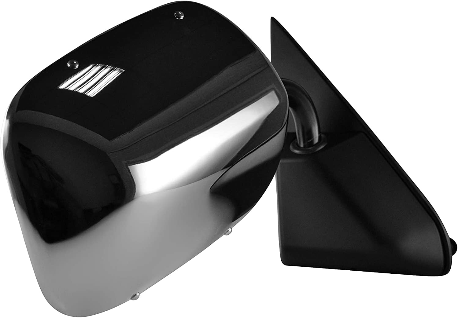 Passenger Side Chrome Mirror for 88-00 C/K 1500 Chevy GMC Truck Suburban Manual Folding - Parts Link Number GM1321103