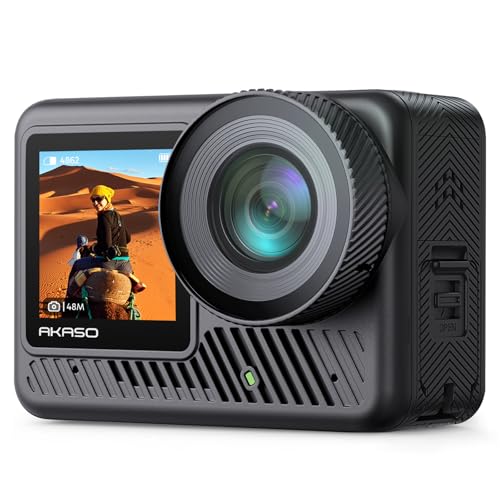 AKASO Brave 8 Lite 4K60 Action Camera - 33ft Waterproof Underwater Camera, 48MP Photos, Ultra HD Video, HDR, Touch Screen, 5G WiFi, SuperSmooth Stabilization, 8X Slow Motion with Accessories Kit