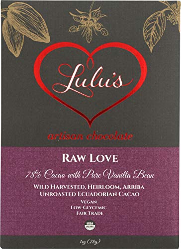 Lulu's Chocolate Bar, Raw Love, 1 Ounce