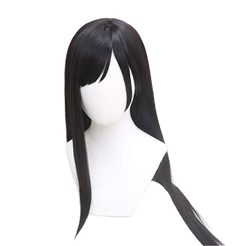 Long straight black hair Anime Wig Costume Character Wig Cosplay