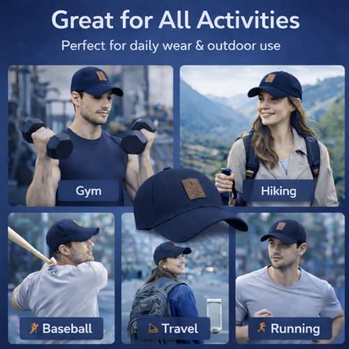 Image of Baseball Cap for Men Original Adjustable Unisex Cap, Mens Caps Stylish, All Sports Type Caps or Hats, Free Size, UV Protection, Sports Cap for Men's, Outdoor Casual Wear (Pack of 1)