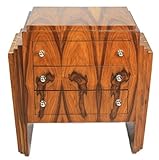 Style: Art Deco Casa Padrino Art Deco Chest Mahogany - Handcrafted from Solid Wood - Bedside Table Bedside Table