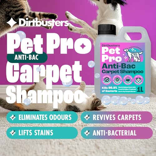 Dirtbusters Pet Pro Antibacterial Carpet Cleaner Shampoo 1L - Image 3