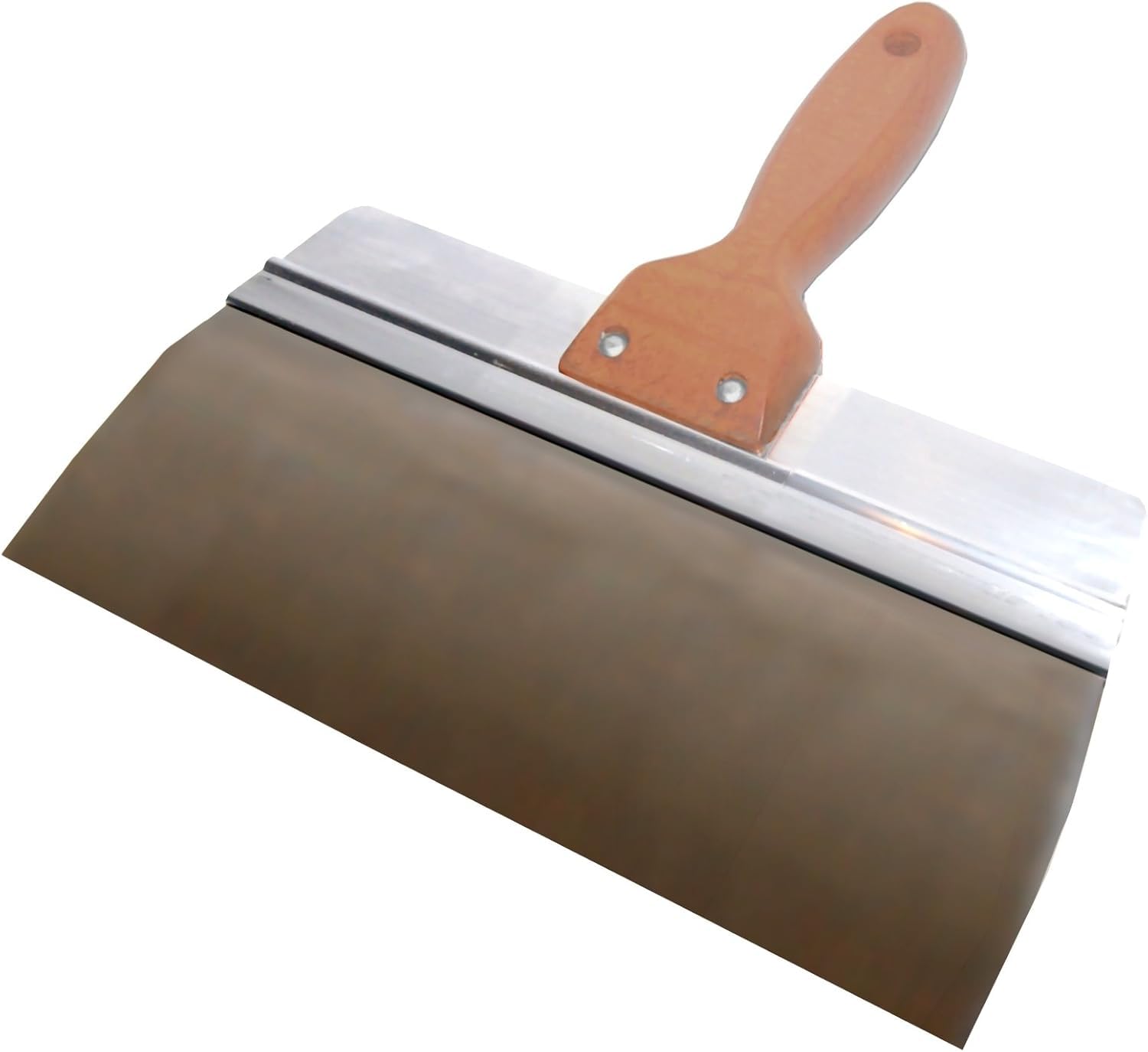 High Blade Medium Flexible Stainless Steel Taping Knife with Wooden Handle, Drywall Plastering Rendering Spatula, Filling Knife Set DIY 150, 250, 350mm (250 mm (~10"))
