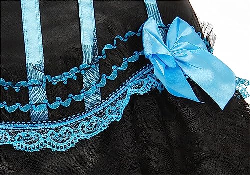 Corset gothique rayé femme à laçage ajustable dos - 6