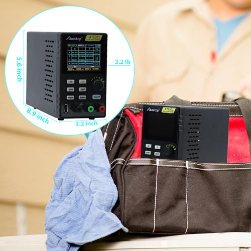 Bench Power Supply, 60V 10A 300W Adjustable Bench Power Supply, with 10mV / 1mA High Resolution 4-Digits 2.8 inch LCD Display, USB Fast Charging(110V Input Voltage)