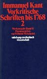 Immanuel Kant Werkausgabe Band II: Vorkritische Schriften bis 1768 - Immanuel Kant