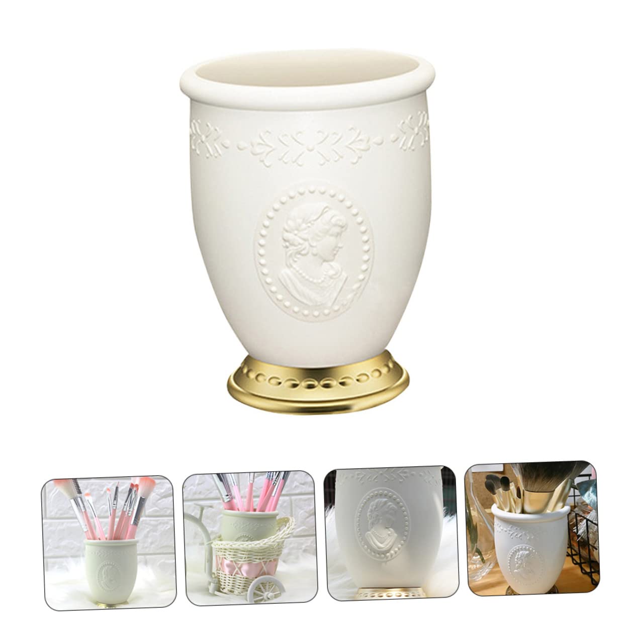 NUOBESTY 3pièces Support De Bureau Pour Stylo Organisateur De Table Pour Pinceaux De Maquillage Rangement Créatif Pour Articles De Bureau Pour Décoration De Et