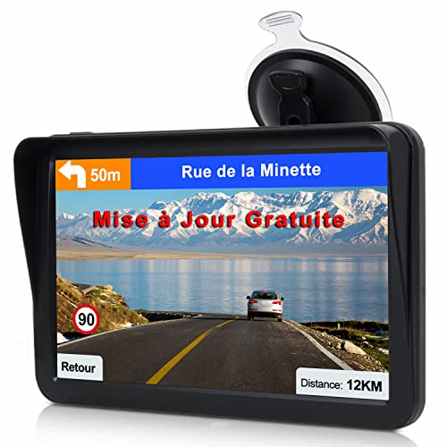 GPS Poids Lourds, TOUTBIEN GPS Voiture 9 Pouce Écran Tactile Navigation pour Auto, Camion Dernière Cartographie UK Europe Utilisable et Carte Nord-américaine Téléchargeable Mise à Jour Gratuite par An