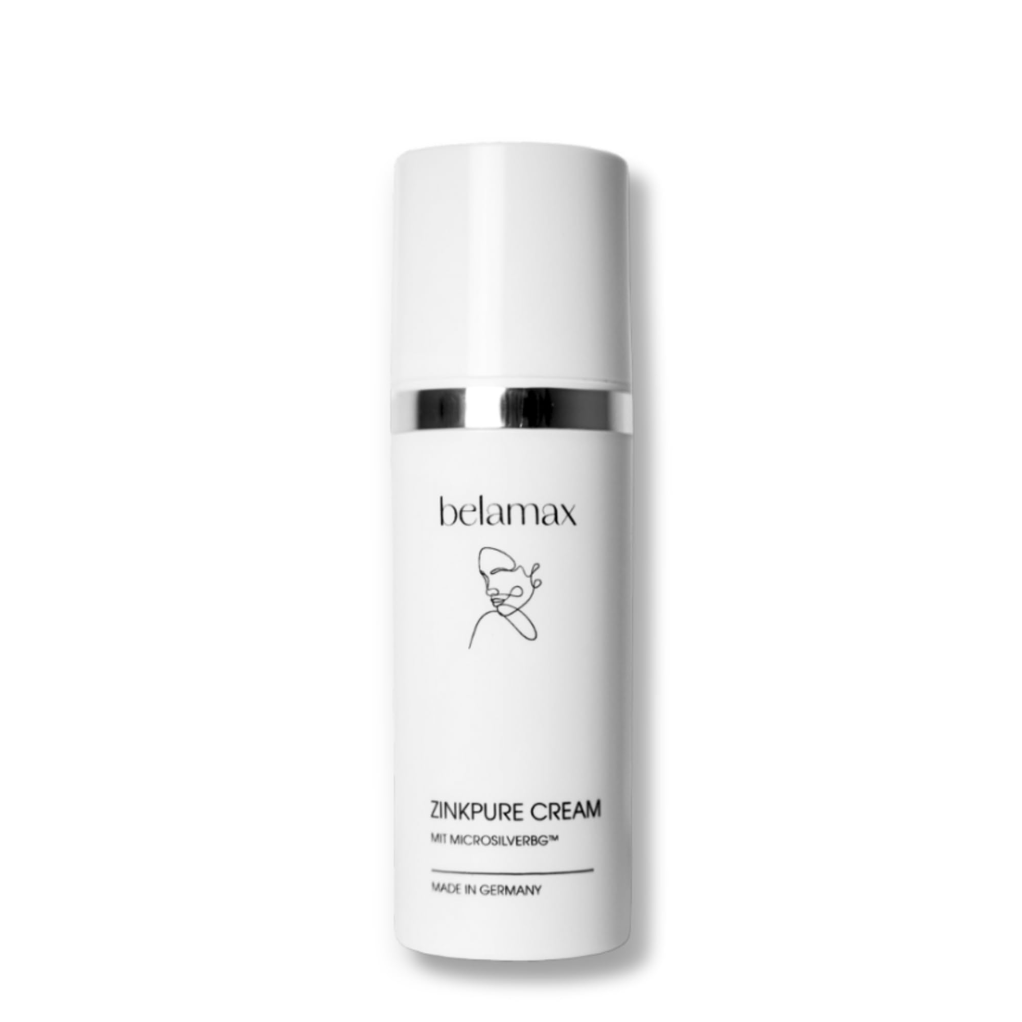 ZinkPure Cream | Gesichtscreme mit Zinkoxid & MicroSilverBG™ | 50ml | Pflege bei unreiner Haut, Rötungen & Pickeln | klärende Gesichtspflege mit Ceramiden & Hyaluron | Made in Germany