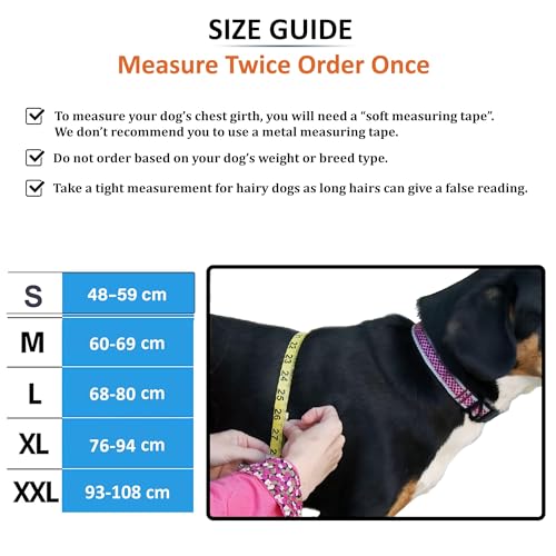 Image of PetsUp Service Dog Harness, Chest Body Belt for Dogs (48-59CM Girth), Blue