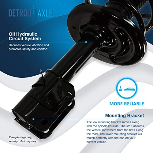 Image of Detroit Axle - 16pc Front Struts Kit for 2009 2010 2011 2012 2013 2014 Nissan Maxima, 2 Struts 4 Tie Rods 2 Lower Control Arms Ball Joint 2 Boots 2 Rear Shocks 4 Front Rear Sway Bars Replacement