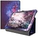 Produktbild kwmobile Huawei MediaPad T5 10 Hülle - Tablet Cover Case Schutzhülle für Huawei MediaPad T5 10 mit Ständer - Galaxie Sterne Design Rosa Pink Dunkelblau