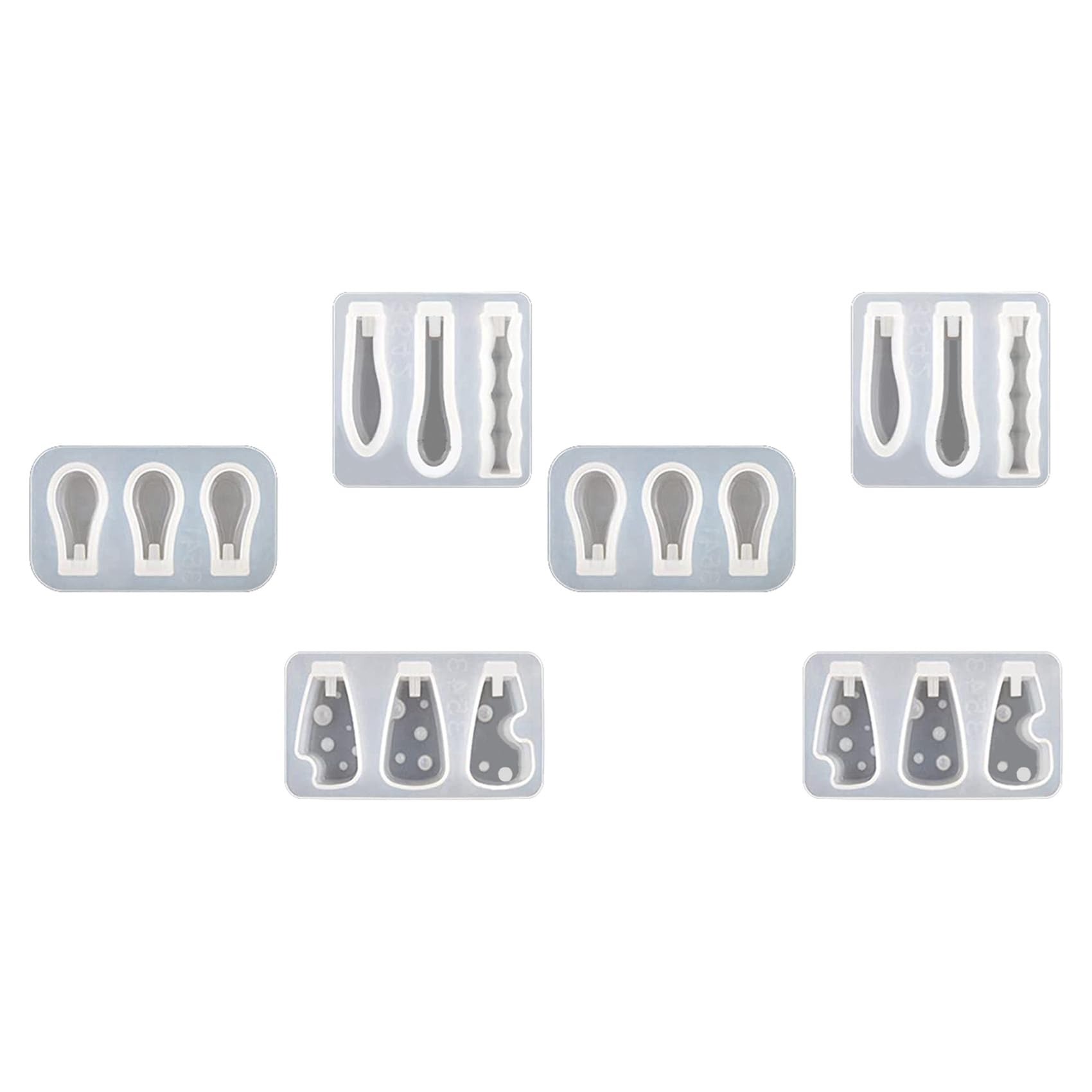 Vjsujehgy Resin Knife Holder Handle Mold Collection, 6Pcs Handle Resin Casting Mold for DIY Cutlery Handle Epoxy Resin Mold