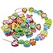 Jooheli 63 Piezas Cuentas de Madera Juguete de Enhebrar,Madera Colorido Animal en la Cuerda Lacing Beads Cuentas Juguete,Montessori Juguetes Educativos Juguete para Niños de 2 a 6 años