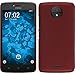 Produktbild PhoneNatic Case kompatibel mit Lenovo Moto C - Hülle rot gummiert Hard-case + 2 Schutzfolien