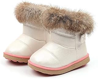 LONGDAY Girls Boys Warm Winter Flat Shoes Bailey Button Snow Boots(Toddler/Little Kid), Toddler