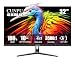 CUNPU 4K Monitor 32 Zoll, 1,07 Mrd. Farben, 100% sRGB, 95% DCI-P3&AdobeRGB, VA, Augenschonend, VESA(75X75mm), HDR, HDMI*2 DP*2, Für professionelles Arbeiten, Design & Content