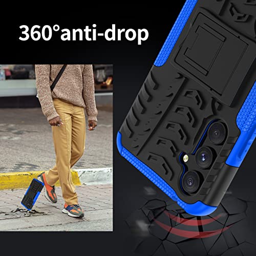 Iokmax Samsung Galaxy A54 5G Case With 2 Pack Screen Protector,Military Grade Shockproof, Heavy Duty Robust Bumper Cover With Kickstand For Samsung Galaxy A54 5G Phone Blue #TOP2