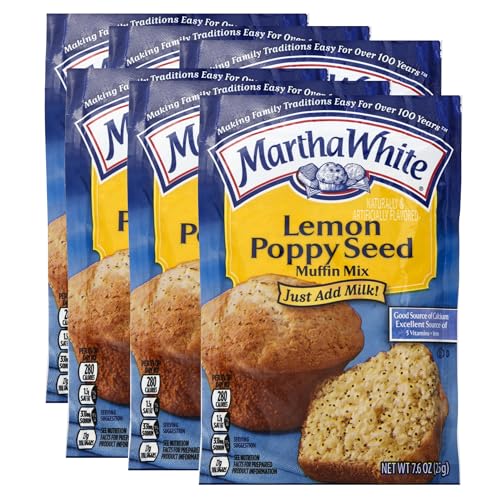 Martha White Lemon Poppy Seed Flavored Muffin Mix, 7.6 oz