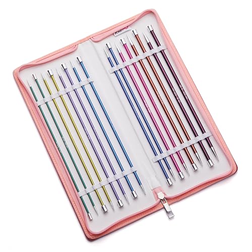 KnitPro Zing Deluxe Single Pointed Needle Set 14" (35cm), Multicolour, 35 cm