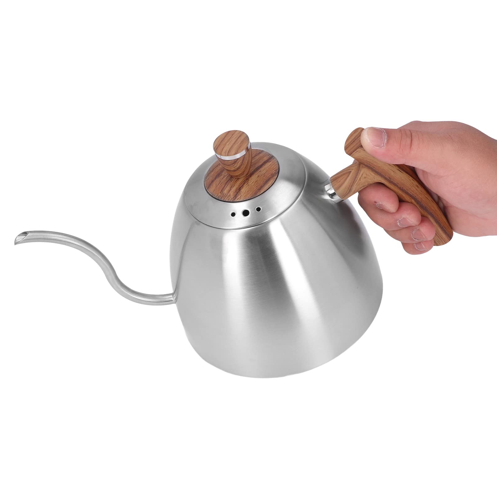 Hervidor de café para Verter, Hervidor de Cuello de Cisne de Acero Inoxidable de Primera Calidad, de Agua de 800 Ml con Ergonómico y Control Preciso, Ideal para el Hogar, la Oficina y la