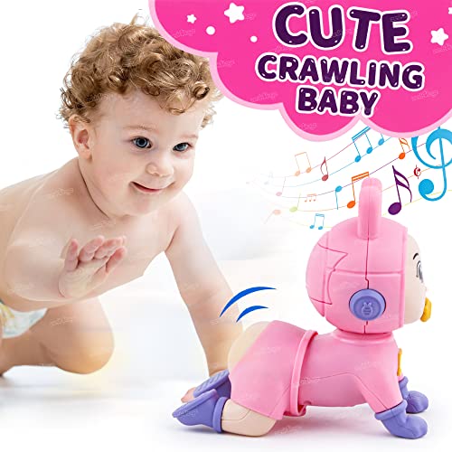 Image of Zest 4 Toyz Musical Toys for Babies Crawling Baby Toy with Soft Music Sound Toy for Kids Boys Girls (Pink) Battery Included