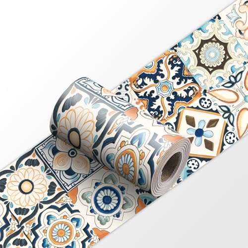 La Mejor Lista de Cenefas Top 5. 43 Dostear Cenefa Adhesiva Cocina Para Pared Vinilos Baño Decoración de Pared YX145 10cm X 240cm