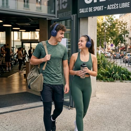 Casque Bluetooth sans fil ANC à réduction de bruit active 30h effet spatial