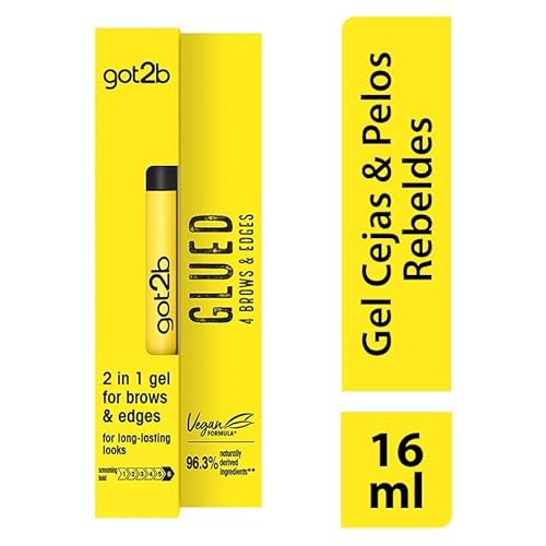 got2b Glued 4 Brows & Edges Gel 2 in 1 16ml, Screaming Hold Brow Gel, klares Augenbrauengel für langanhaltende Looks, stark haltendes Augenbrauengel got2b, vegane Formel*, natürlich gewonnene