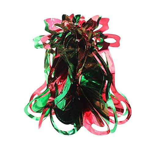 Davies Green, Red Green/Red Christmas 2 Tone Foil Ceiling Decorations - 30Cm Bell