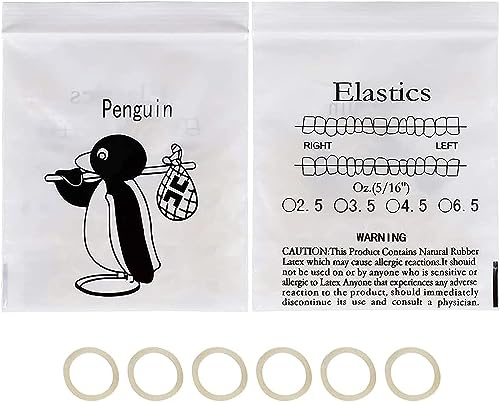 Orthodontic Elastics Bandas elásticas de látex de ortodoncia, 500 unidades, para fijación de accesorios dentales (pingüino 5/16")