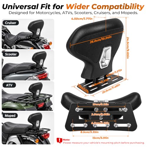 LUBELE Universal Motorcycle Backrest