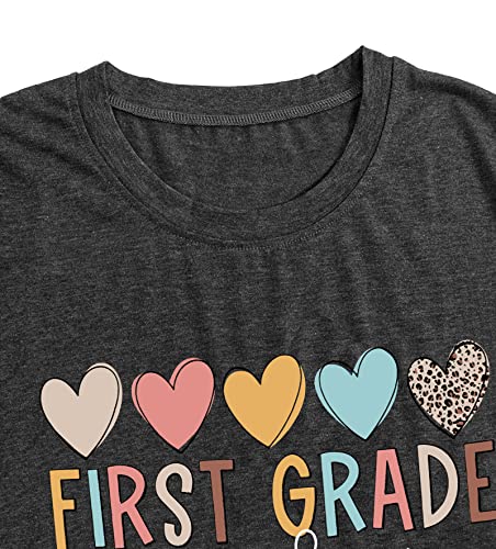 PECHAR Teacher Shirts Women Funny Teach Printed Graphic Tshirt Short Sleeve T-Shirt Blouse Teacher Gifts Tops Tee4