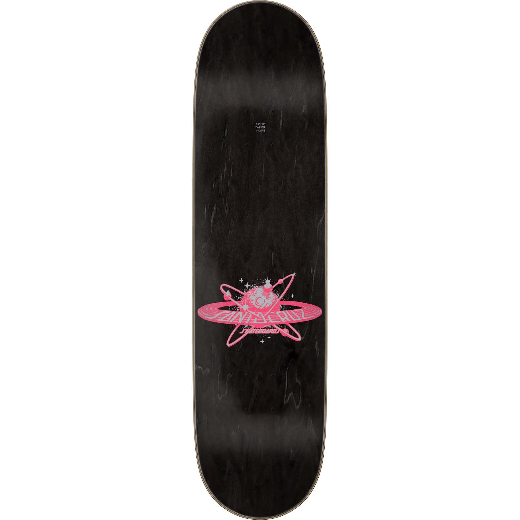 Santa Cruz Pro Skateboard Deck Asta Comic Twin Black/Pink/Blue 8.2