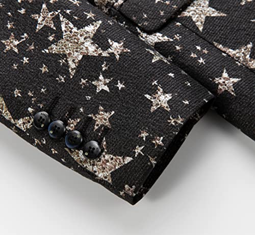 MOGU Mens Blazer Fashion Floral Casual Sports Coat Slim Fit Suit Jacket4