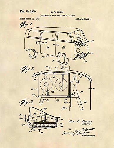 Patent Prints - Volkswagen Bus - VW Bus Patent Art Poster (8.5 x 11) - 163
