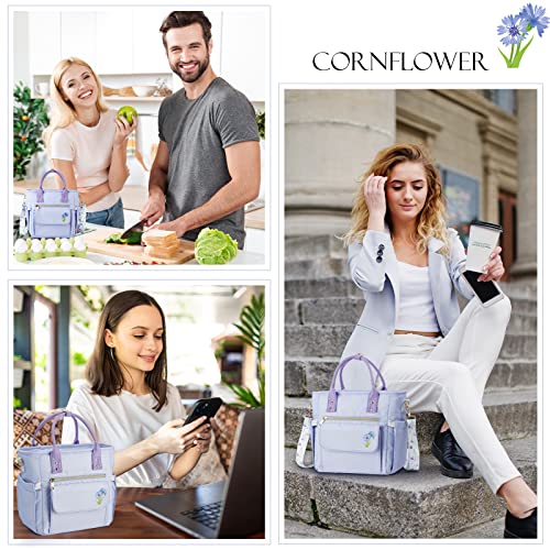 Glorieroo Deluxe Lunch Bag Women - Leakproof Insulated Lunch Box For Women 2023 Newest Gifts Wetproof Multipocket Lunch Tote Bag With Removable Strap For Work/Picnic #TOP6