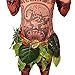 FEEAA Maui Tattoo T Shirt/Pants Halloween Adult Mens Women Cosplay Costume (L)