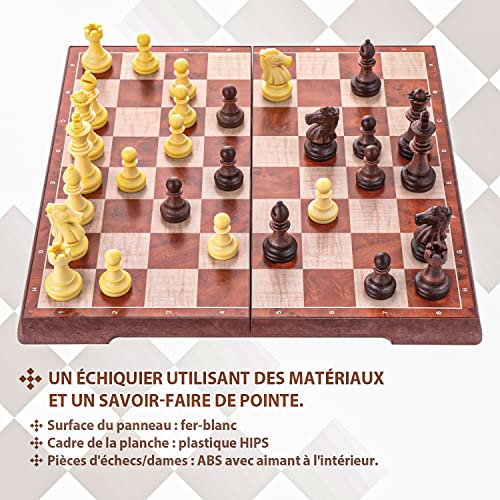 Jeu d'échecs et dames 2 en 1 cadeau idéal pour petits et grands - 4