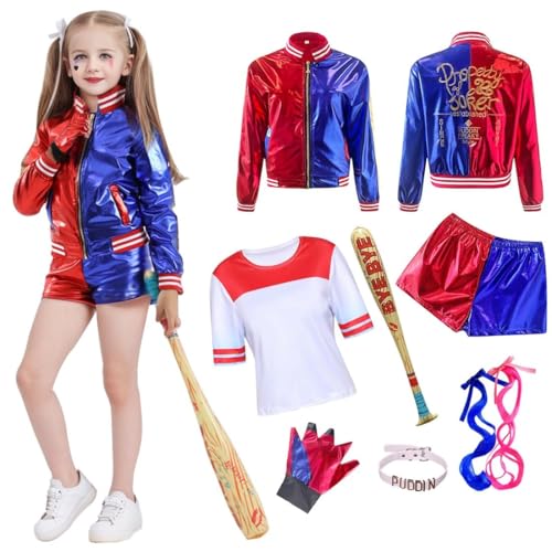 Moerstar Costume Carnevale Bambina, Vestito Cosplay Bambina Set con Giacca