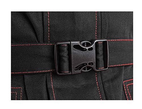 Luxy Tuta Da Lavoro Da Uomo, Tuta Protettiva Con Chiusura Lampo, Tuta Intera Per Pittori, Giardiniere, Rally, Combi, Tasche Meccaniche, Abbigliamento Protettivo; Nero Con - 4