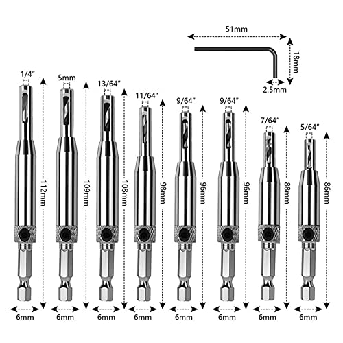 XiaoXIN Set di punte da autocentranti da 16 pezzi