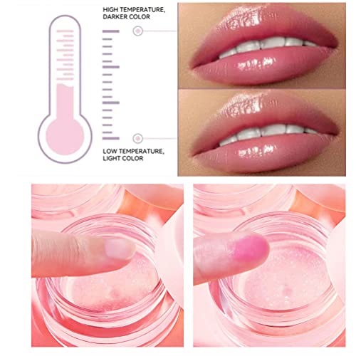 Magic Color Changing Cream For Cheek & Lips, Blush Rouge Temperature Color Changing Cream Blush, Moisturizing Transparent Color Change Lip Gloss Multi Use Liquid Blusher Face Lip Makeup (Clear) #TOP1