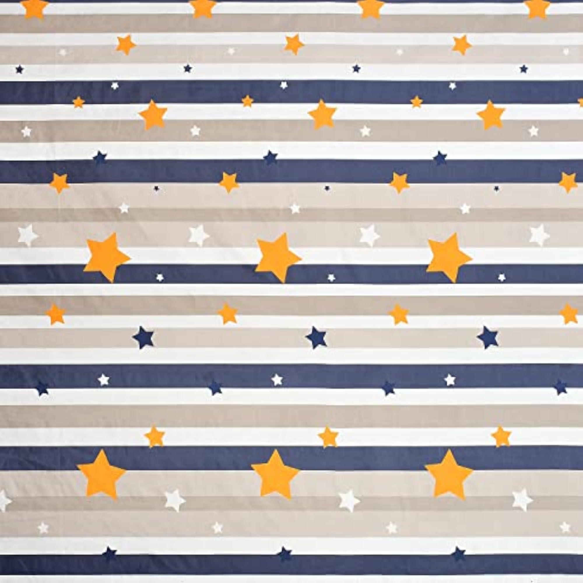 Star Print Double Bed Elastic Fitted Bedsheet for Kids Room