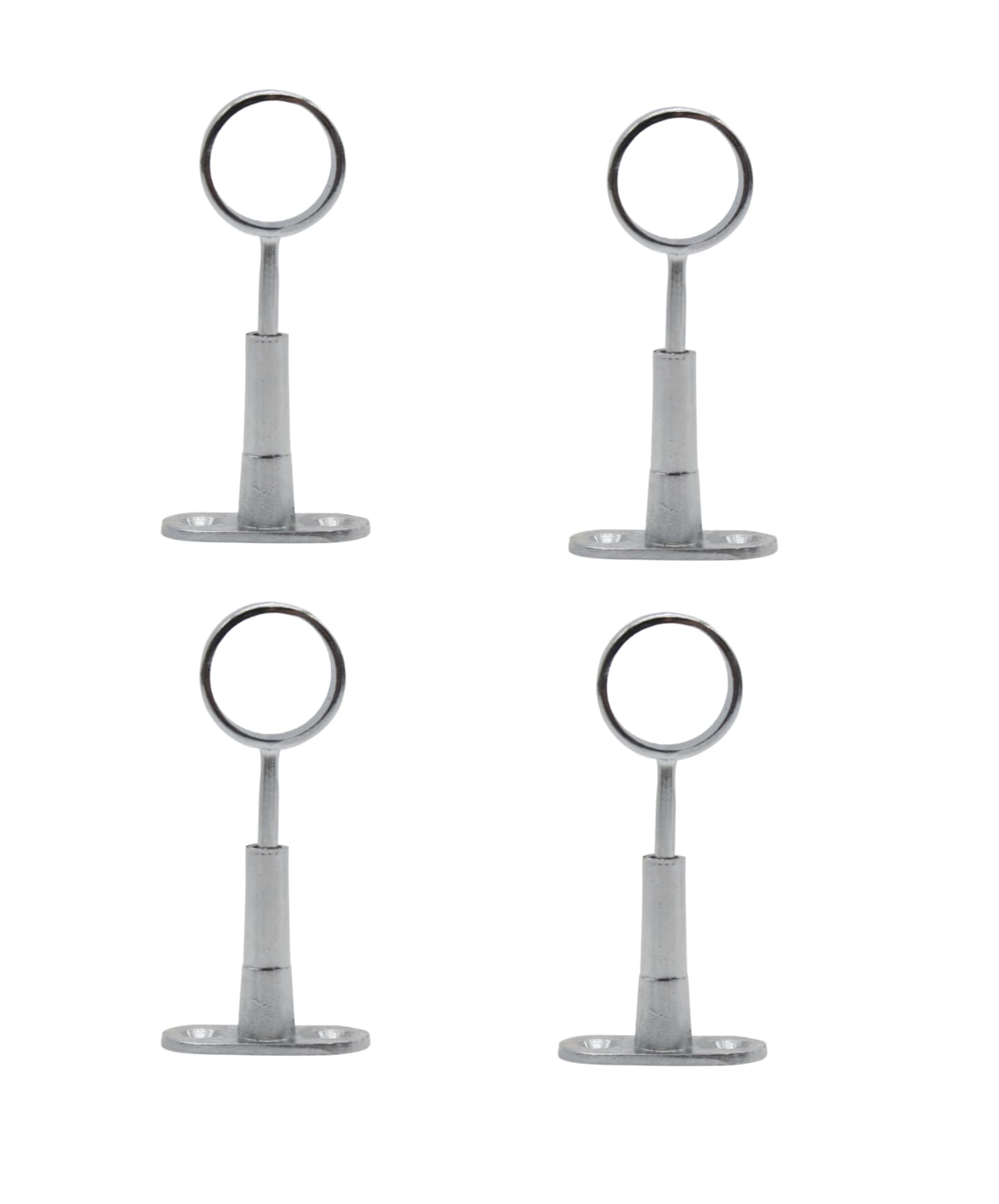 DOJA Barcelona Wardrobe Rail Round Wall Mount Hooks for Clothes Rail Cupboard Diameter 25 mm Pack 4 Wardrobe Rail Extendable Clothes Rail Ceiling Bracket Adjustable Ceiling Mount