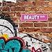 Blvd Decorative Sign, 4x16 Inch (10x40cm) Pink Aluminum Wall Decor, Beauty-Themed Sign for Makeup Room, Salon, Vanity Area & Beauty Enthusiast Decor