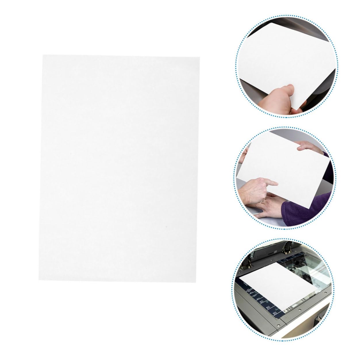 SECFOU 100blätter Aufkleberpapier zum Bedrucken Blanko-aufkleberpapier Selbstklebendes Papier für Drucker Mattes Kopierpapier Großes Blanko-fotopapier Vielseitig Einsetzbar